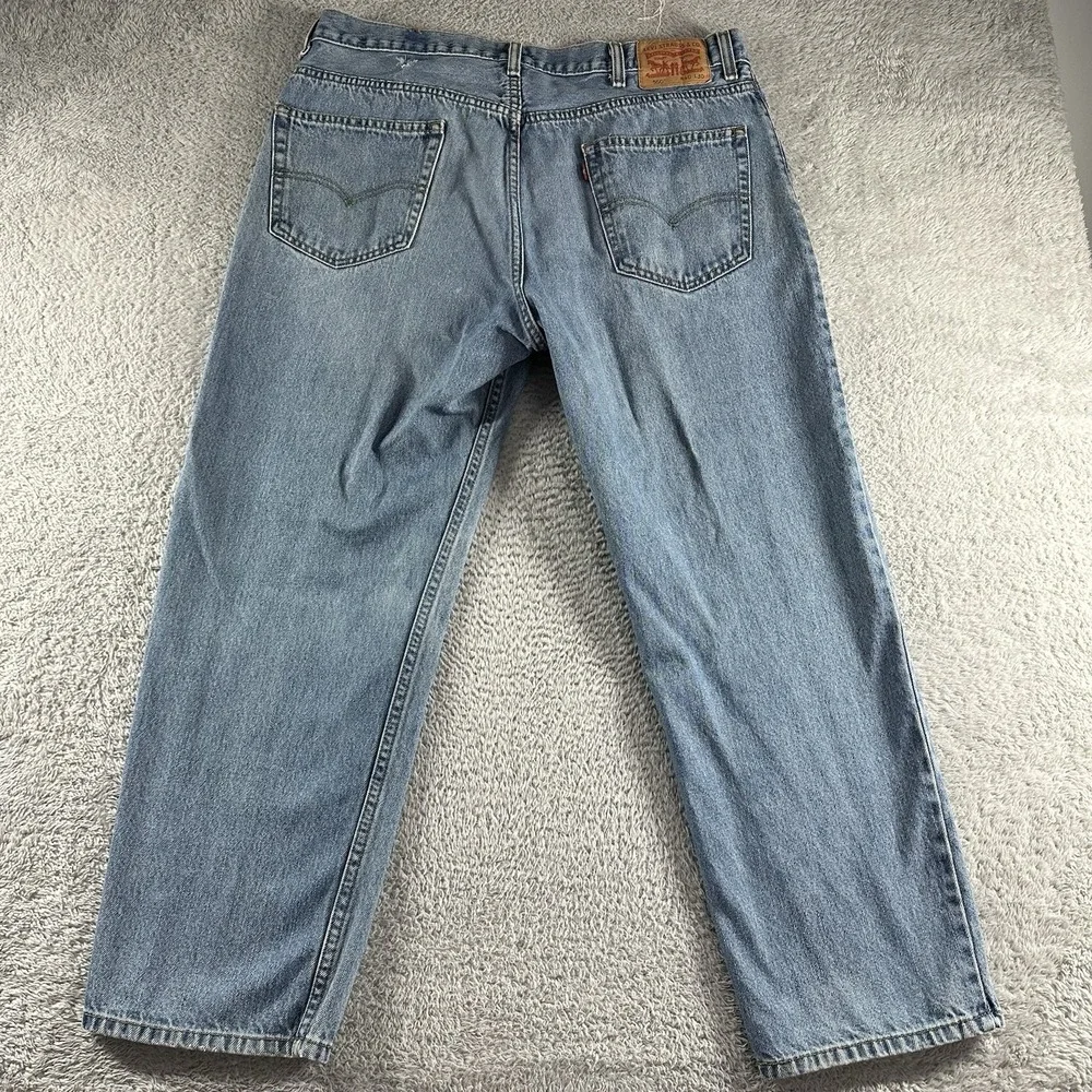 VINTAGE Levi's 550‎ Jeans Mens 40x30 Light Wash Distressed Fading